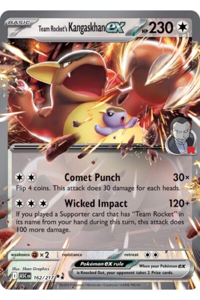 Team Rocket's Kangaskhan ex, Pokémon-kort 162/217 fra Ascended Heroes