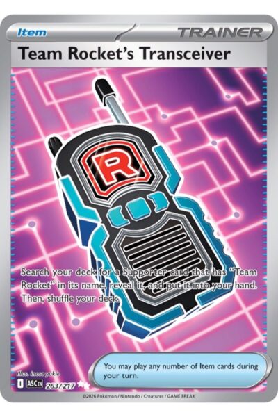 Team Rocket's Transceiver, Item-kort 263/217 fra Ascended Heroes, Ultra Rare
