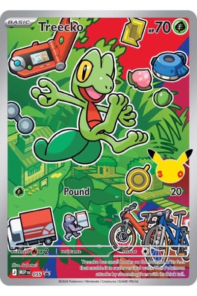 Treecko 55, Grass-type Basic Pokémon-kort fra Mega Evolution Black Star Promos