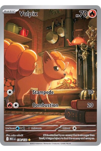 Vulpix 138/132 Illustration Rare fra Pokémon TCG-sættet Mega Evolution