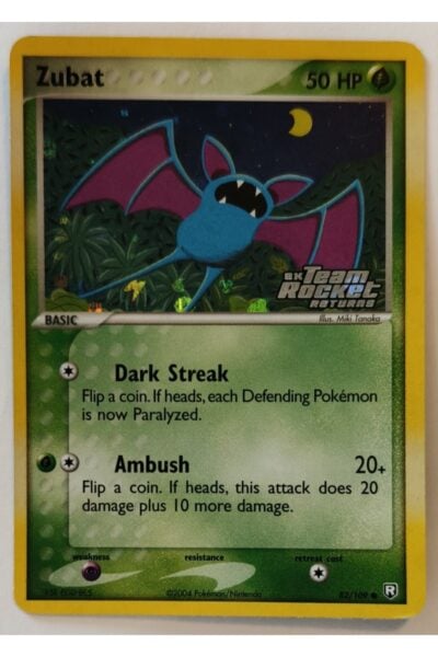 Zubat, 82/109, Common-kort fra Team Rocket Returns, illustreret af Miki Tanaka