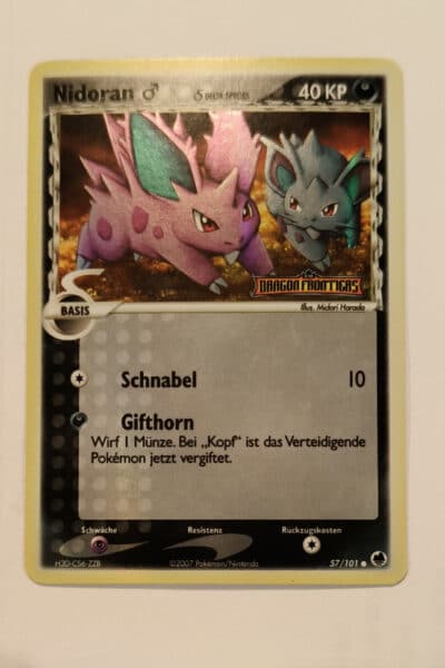 Nidoran &#x2642; δ 57/101 Reverse Holo Dragon Frontiers