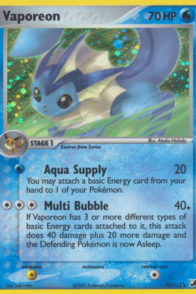 Vaporeon 19/115 Holo Rare
