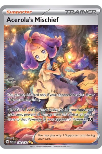Acerola's Mischief 183/132 Special Illustration Rare fra Mega Evolution