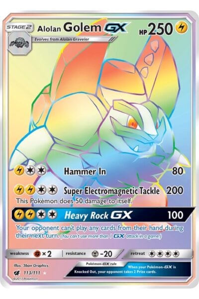 Alolan Golem-GX 113/111 Crimson Invasion