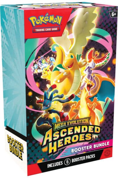 Ascended Heroes Booster Bundle med 6 engelske boosterpakker
