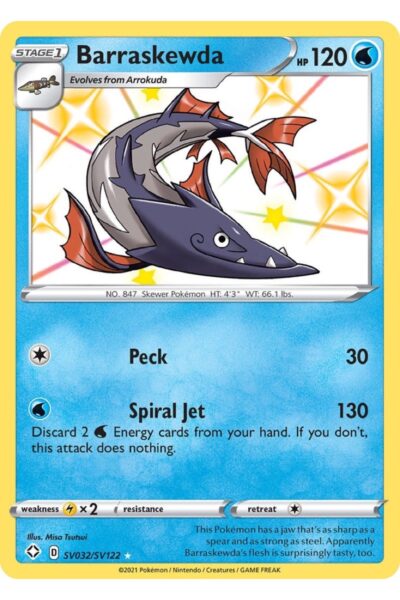 Barraskewda SV032/SV94, Rare Shiny shiny-kort fra Shining Fates Shiny Vault