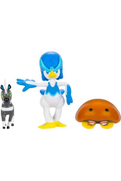 Blitzle, Kabuto og Quaxwell Battle Figurer – tre figurer uden emballage