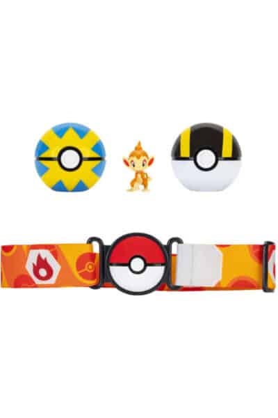 Chimchar Clip 'N' Go Bælte med Quick Ball og Ultra Ball – figur, bælte og balls