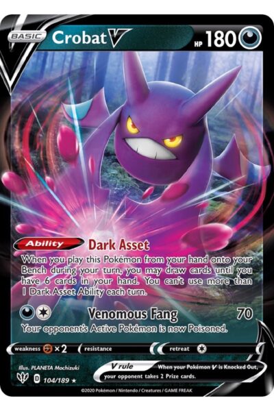 Crobat V 104/189 Darkness Ablaze