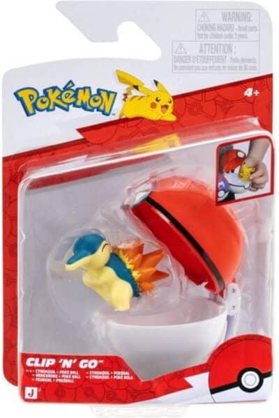 Cyndaquil Clip 'N' Go med Poke Ball – sæt i emballage