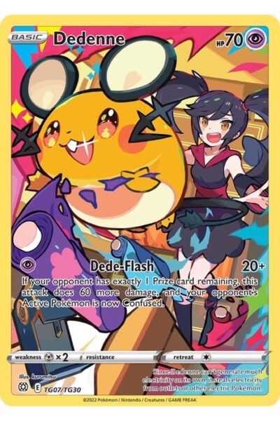 Dedenne TG07 Holo Rare Brilliant Stars Trainer Gallery