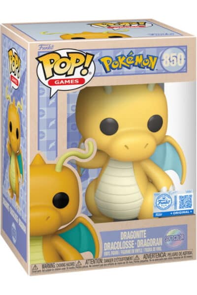 Dragonite Soft Color Funko Pop Vinyl Figur – figur i emballage