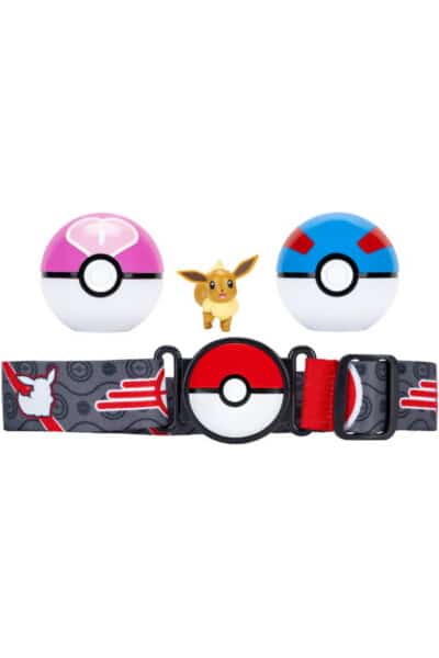 Eevee Clip 'N' Go Bælte med Love Ball og Great Ball – figur, bælte og balls