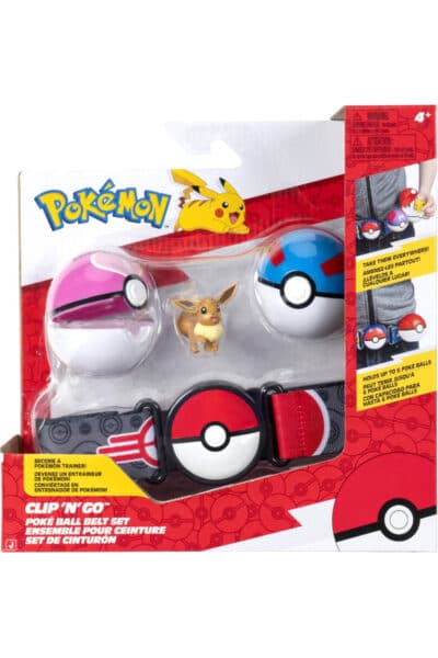 Eevee Clip 'N' Go Bælte med Love Ball og Great Ball – sæt i emballage