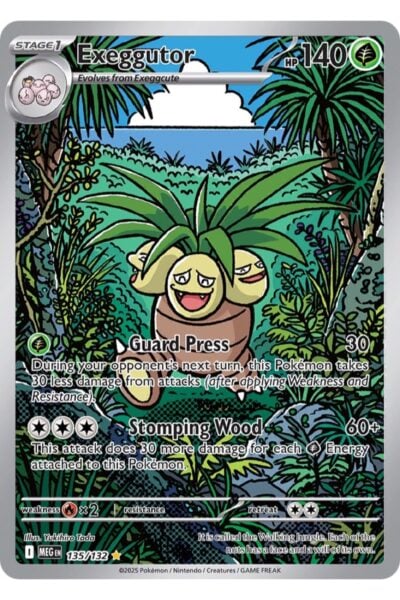 Exeggutor 135/132 Illustration Rare fra Mega Evolution, Pokémon TCG