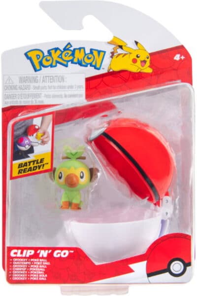 Grookey Clip 'N' Go med Poké Ball – sæt i emballage
