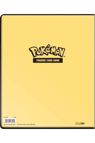 Gul Pikachu A4 Mappe til 180 kort – bagside