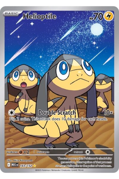 Helioptile 143/132 Illustration Rare fra Mega Evolution