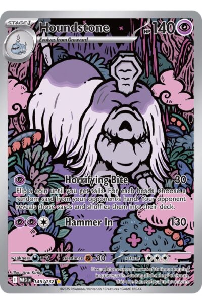 Houndstone 145/132 Illustration Rare fra Mega Evolution