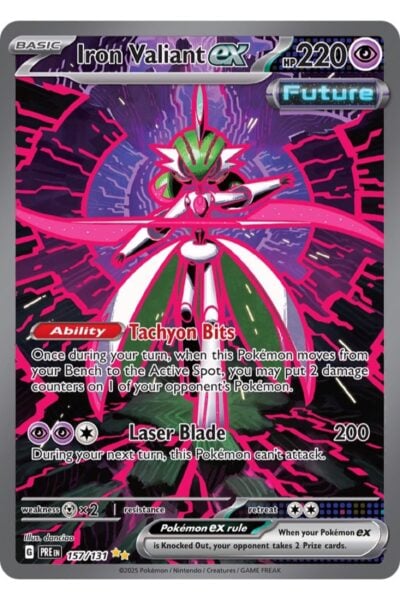 Iron Valiant ex 157/131 Special Illustration Rare fra Prismatic Evolutions