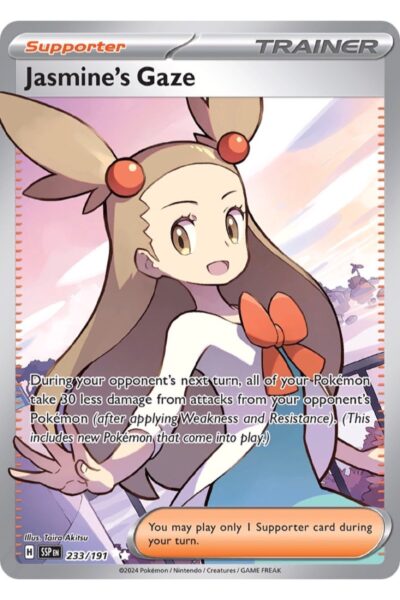 Jasmine's Gaze 233/191 Ultra Rare supporter-kort fra Surging Sparks