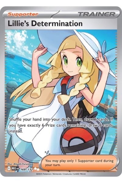 Lillie's Determination 169/132 Ultra Rare Supporter-kort fra Mega Evolution