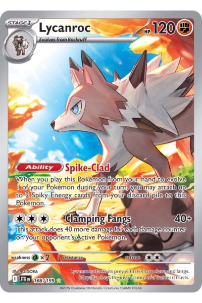 Lycanroc 166/159 Illustration Rare fra Journey Together, illustreret af GIDORA