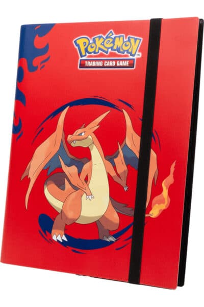 Mega Charizard X og Mega Charizard Y A4 Mappe til 360 kort – set skråt forfra