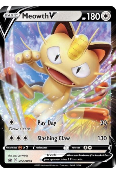 Meowth V SWSH004 SWSH Black Star Promos