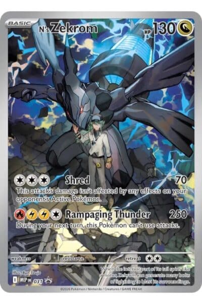 N's Zekrom, nummer 31, promokort fra Mega Evolution Black Star Promos