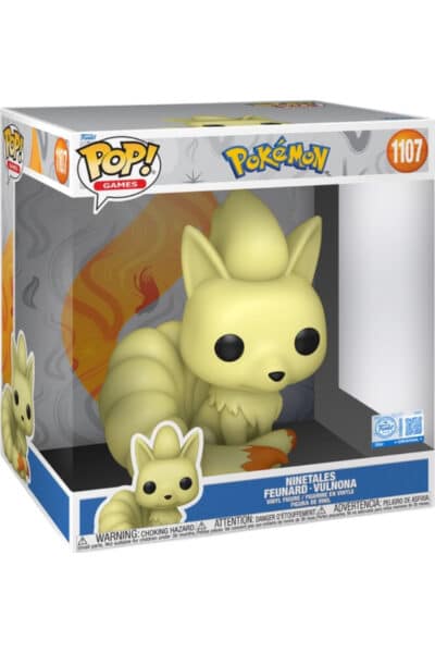 Ninetales Funko POP Jumbo Figur – 25 cm – figur i vinduesæske