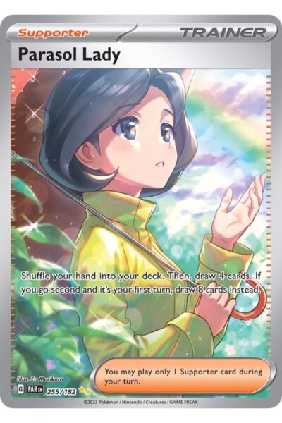Parasol Lady 255/182 Special Illustration Rare fra Paradox Rift, illustreret af En Morikura