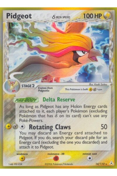 Pidgeot δ 14/110 Holo Rare Holon Phantoms