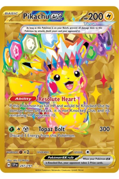 Pikachu ex 247/191 Hyper Rare fra Surging Sparks
