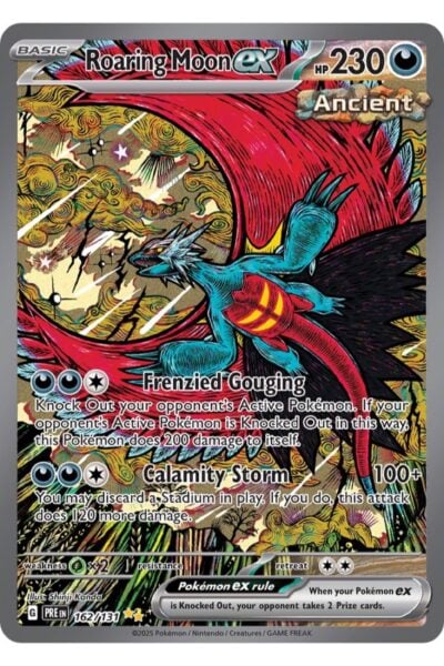 Roaring Moon ex 162/131 Special Illustration Rare fra Prismatic Evolutions
