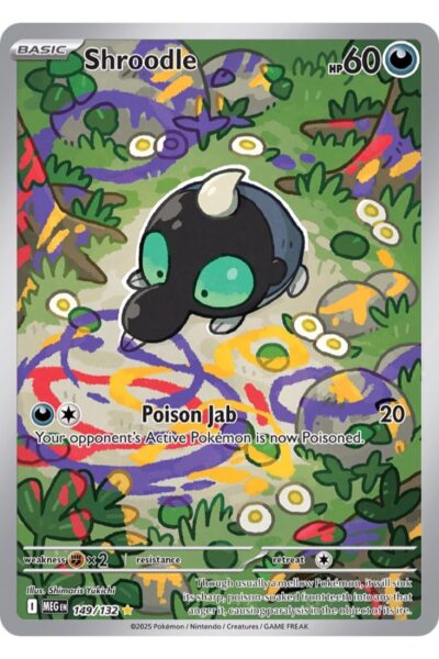 Shroodle 149/132 Illustration Rare fra Pokémon TCG-sættet Mega Evolution