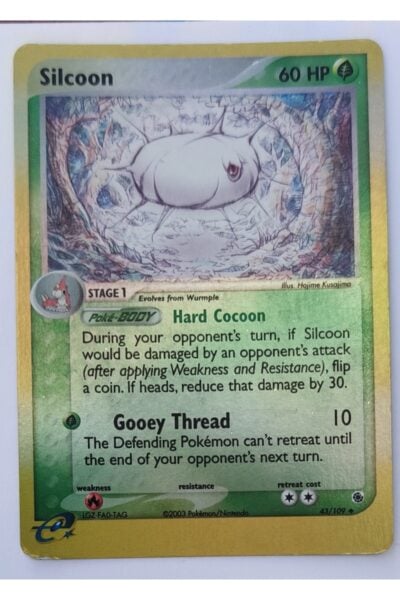 Silcoon Pokémon-kort nummer 43/109 fra sættet EX Ruby & Sapphire