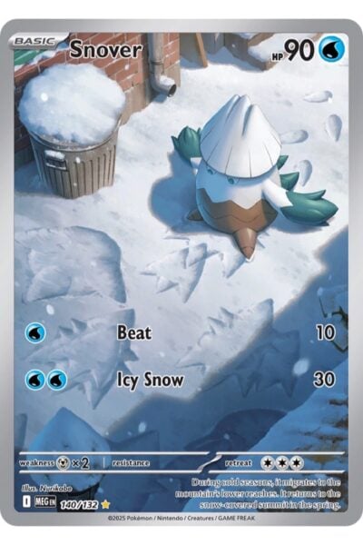 Snover 140/132 Illustration Rare fra Pokémon TCG-sættet Mega Evolution