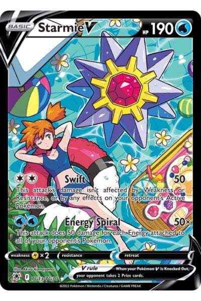 Starmie V, TG13, Astral Radiance Trainer Gallery, Rare Holo V