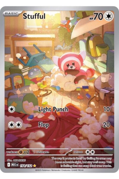 Stufful 154/132 Illustration Rare fra Pokémon TCG-sættet Mega Evolution