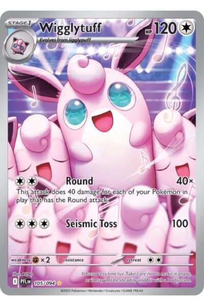 Wigglytuff 105/94 Illustration Rare fra Phantasmal Flames med illustration af REND