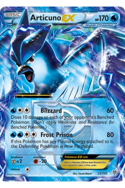 Articuno EX 25/135 fra Plasma Storm