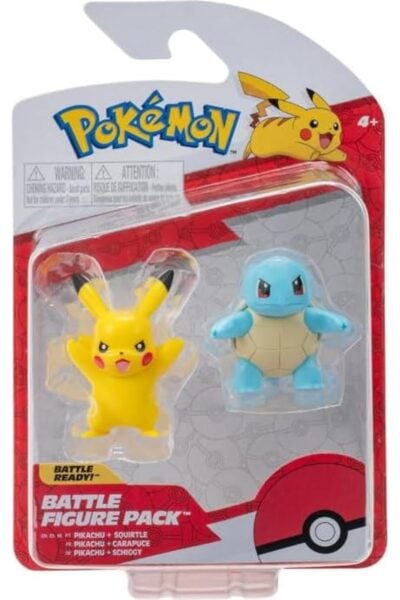 Squirtle og Pikachu Pokémon Battle Figure – 2-pak