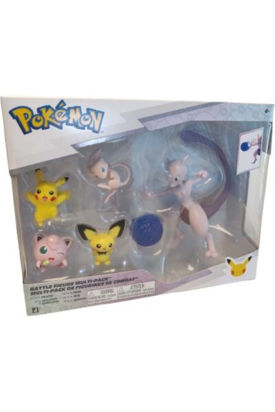Pokémon Battle Figure 5-pak – Pikachu, Pichu, Mew, Jigglypuff og Mewtwo – 30th Anniversary
