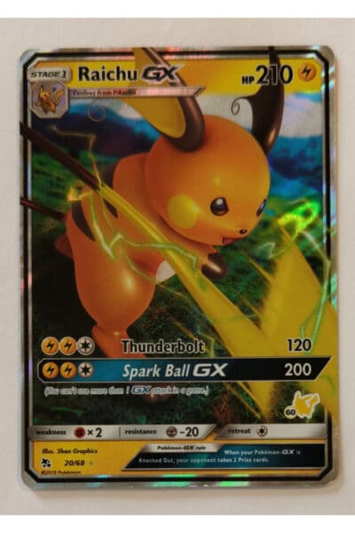 Raichu GX 20/68 med pikachuStamp60-stempel