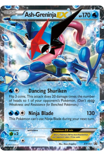 Ash-Greninja EX XY133 fra XY Black Star Promos – engelsk Pokémon-kort