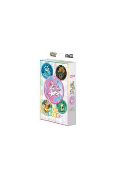 Terastal Gathering Eeveelution Badge Box – Kinesisk – emballage og produktindhold