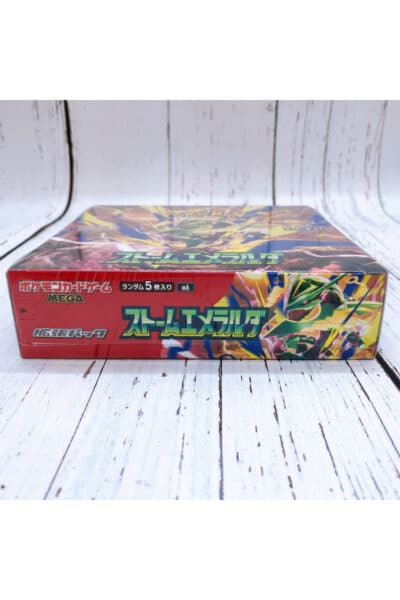 Storm Emeralda M6 japansk boosterbox set fra siden med forseglet emballage